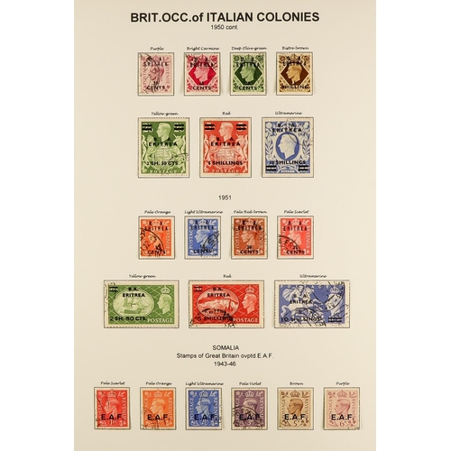 499 - BR. OCC. ITAL. COL. 1942 - 1951 VERY FINE USED COLLECTION includes MEF 1942 opts type M1 set, type M... 