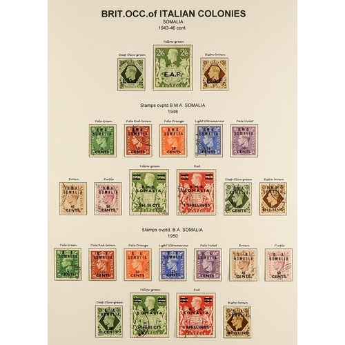 499 - BR. OCC. ITAL. COL. 1942 - 1951 VERY FINE USED COLLECTION includes MEF 1942 opts type M1 set, type M... 