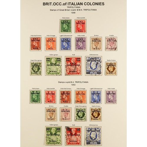 499 - BR. OCC. ITAL. COL. 1942 - 1951 VERY FINE USED COLLECTION includes MEF 1942 opts type M1 set, type M... 