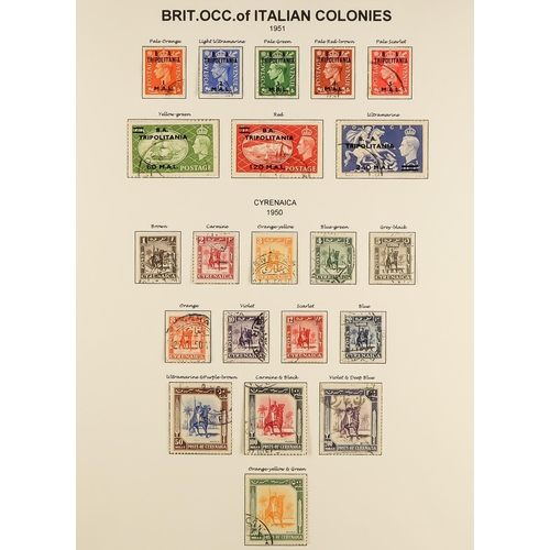 499 - BR. OCC. ITAL. COL. 1942 - 1951 VERY FINE USED COLLECTION includes MEF 1942 opts type M1 set, type M... 