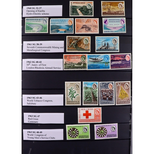 53 - COMMONWEALTH MINT COLLECTION. A beautiful collection in 9 large stock albums, stamps and sets from t... 