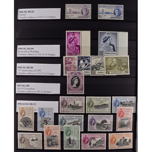 53 - COMMONWEALTH MINT COLLECTION. A beautiful collection in 9 large stock albums, stamps and sets from t... 