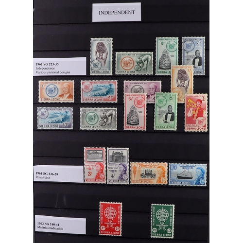 53 - COMMONWEALTH MINT COLLECTION. A beautiful collection in 9 large stock albums, stamps and sets from t... 