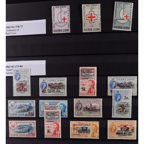 53 - COMMONWEALTH MINT COLLECTION. A beautiful collection in 9 large stock albums, stamps and sets from t... 