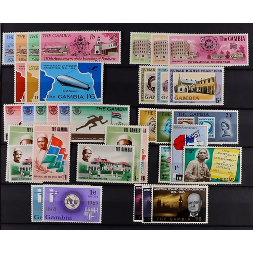 53 - COMMONWEALTH MINT COLLECTION. A beautiful collection in 9 large stock albums, stamps and sets from t... 