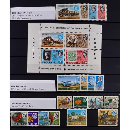 53 - COMMONWEALTH MINT COLLECTION. A beautiful collection in 9 large stock albums, stamps and sets from t... 