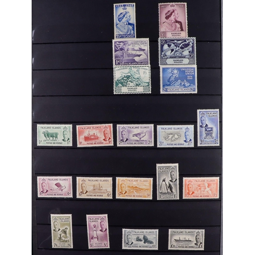 53 - COMMONWEALTH MINT COLLECTION. A beautiful collection in 9 large stock albums, stamps and sets from t... 