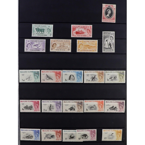 53 - COMMONWEALTH MINT COLLECTION. A beautiful collection in 9 large stock albums, stamps and sets from t... 