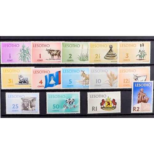 53 - COMMONWEALTH MINT COLLECTION. A beautiful collection in 9 large stock albums, stamps and sets from t... 