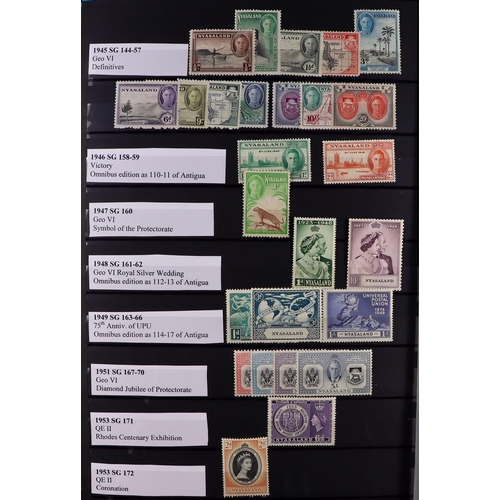 53 - COMMONWEALTH MINT COLLECTION. A beautiful collection in 9 large stock albums, stamps and sets from t... 