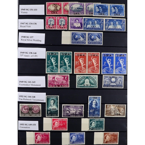 53 - COMMONWEALTH MINT COLLECTION. A beautiful collection in 9 large stock albums, stamps and sets from t... 