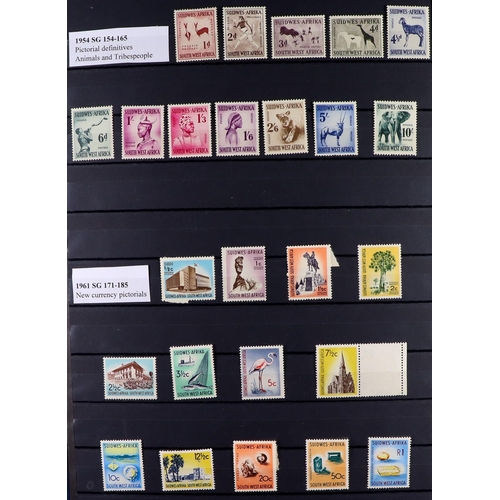 53 - COMMONWEALTH MINT COLLECTION. A beautiful collection in 9 large stock albums, stamps and sets from t... 