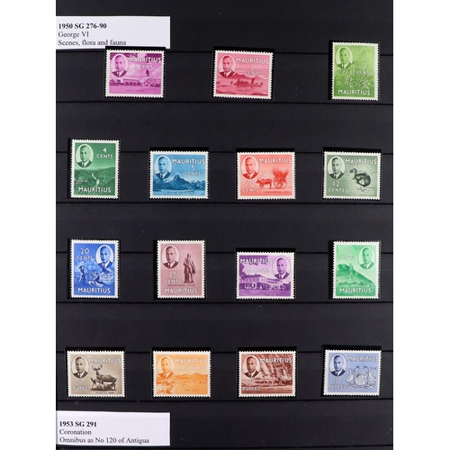 53 - COMMONWEALTH MINT COLLECTION. A beautiful collection in 9 large stock albums, stamps and sets from t... 