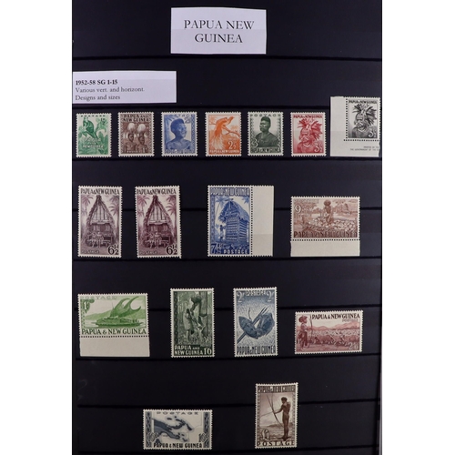 53 - COMMONWEALTH MINT COLLECTION. A beautiful collection in 9 large stock albums, stamps and sets from t... 