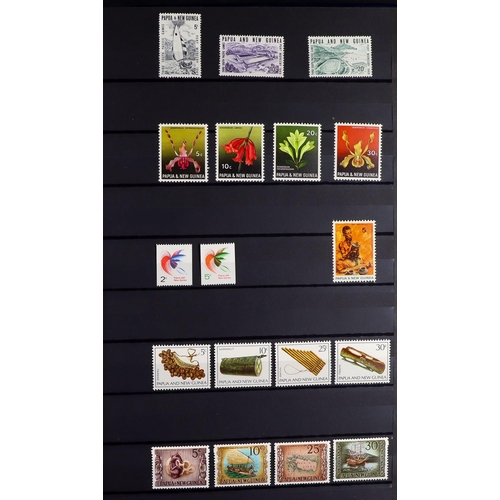 53 - COMMONWEALTH MINT COLLECTION. A beautiful collection in 9 large stock albums, stamps and sets from t... 