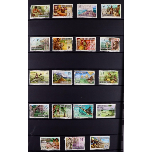 53 - COMMONWEALTH MINT COLLECTION. A beautiful collection in 9 large stock albums, stamps and sets from t... 