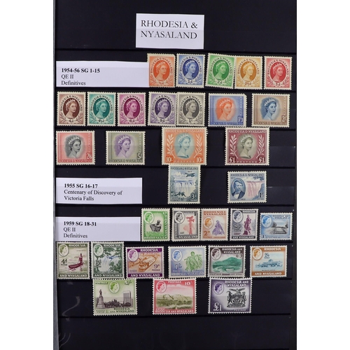 53 - COMMONWEALTH MINT COLLECTION. A beautiful collection in 9 large stock albums, stamps and sets from t... 