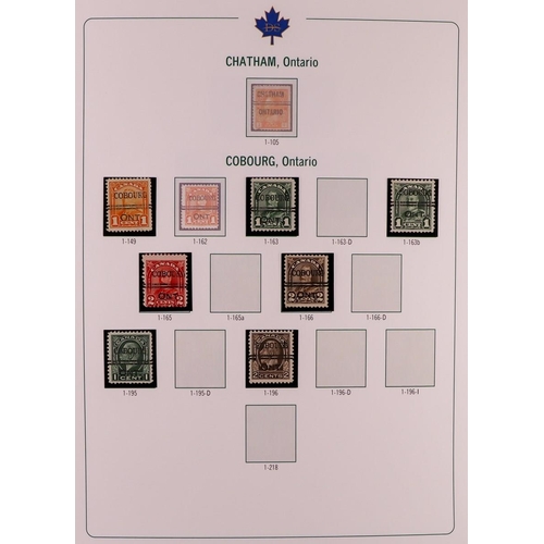 568 - CANADA PRECANCELS All periods all different collection in two special Deveney Stamps printed albums,... 