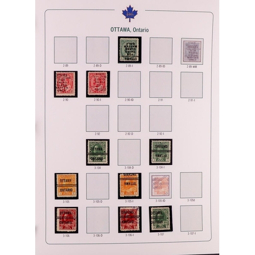 568 - CANADA PRECANCELS All periods all different collection in two special Deveney Stamps printed albums,... 