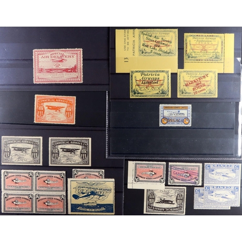 570 - CANADA PRIVATE COMMERCIAL AIRLINE STAMPS range of chiefly mint stamps including Elliot-Fairchild Air... 