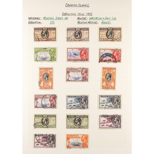 574 - CAYMAN IS. 1900 - 1950 USED COLLECTION includes 1900 ½d x3 and 1d, 1902-03 ½d x2 and 1d, 1905 set, 1... 