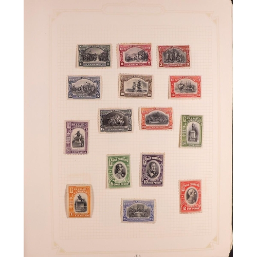 592 - CHILE 1853 - 1950 COLLECTION of mint & used with pages from 2 different collections in binder, somew... 