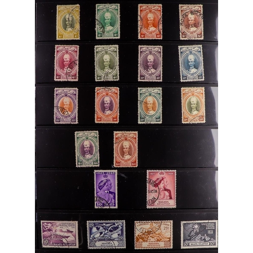 65 - COMMONWEALTH 1859-1965 USED COLLECTION on stock pages, includes Antigua 1863-67 6d wmk upright, 1876... 