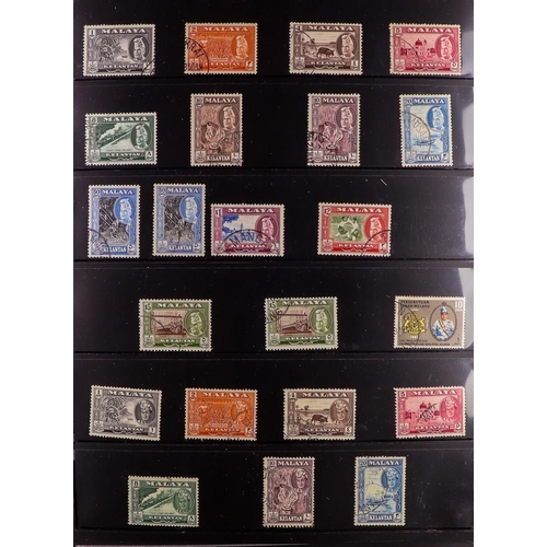 65 - COMMONWEALTH 1859-1965 USED COLLECTION on stock pages, includes Antigua 1863-67 6d wmk upright, 1876... 