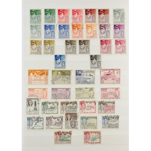 68 - COMMONWEALTH box with terrific all mint or all used collections on white stock book pages, Bahrain, ... 