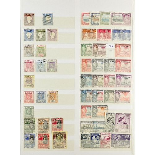 68 - COMMONWEALTH box with terrific all mint or all used collections on white stock book pages, Bahrain, ... 