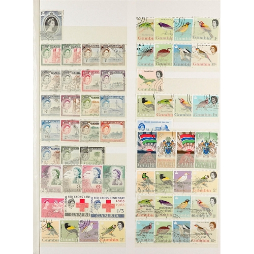 68 - COMMONWEALTH box with terrific all mint or all used collections on white stock book pages, Bahrain, ... 