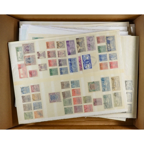 68 - COMMONWEALTH box with terrific all mint or all used collections on white stock book pages, Bahrain, ... 