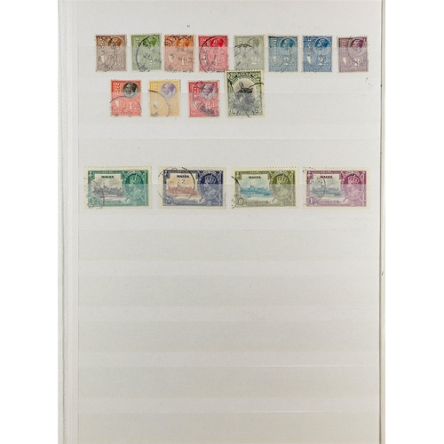 68 - COMMONWEALTH box with terrific all mint or all used collections on white stock book pages, Bahrain, ... 