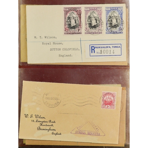 70 - BRITISH EMPIRE - BEAUTIFUL 'WILSON' COVERS. A collection of over 75 covers with printed & typed addr... 