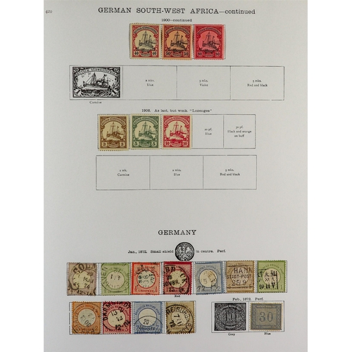 71 - WORLD COLLECTION IN THREE SG 'NEW IDEAL' (REPRINTED) ALBUMS FOR FOREIGN COUNTRIES 1844-1936 mint & u... 