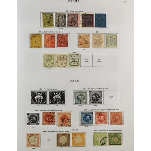 71 - WORLD COLLECTION IN THREE SG 'NEW IDEAL' (REPRINTED) ALBUMS FOR FOREIGN COUNTRIES 1844-1936 mint & u... 