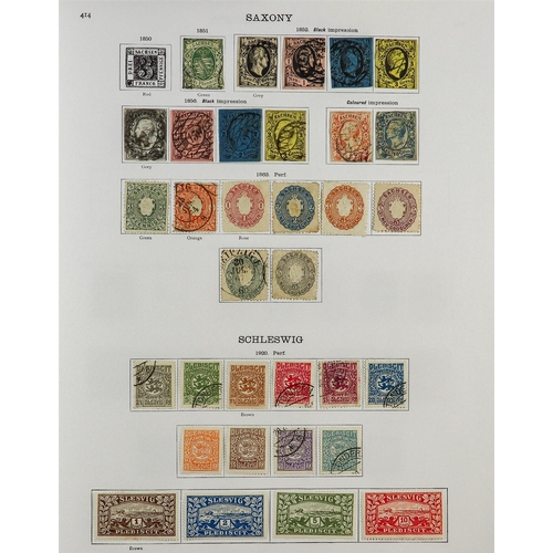 71 - WORLD COLLECTION IN THREE SG 'NEW IDEAL' (REPRINTED) ALBUMS FOR FOREIGN COUNTRIES 1844-1936 mint & u... 