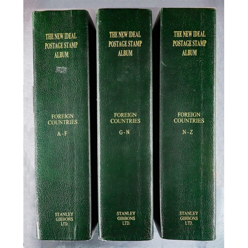 71 - WORLD COLLECTION IN THREE SG 'NEW IDEAL' (REPRINTED) ALBUMS FOR FOREIGN COUNTRIES 1844-1936 mint & u... 