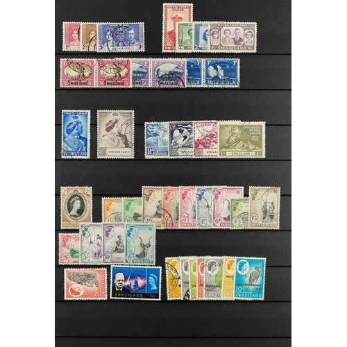 91 - COMMONWEALTH USED COLLECTION in 3 stock books, interestinmg ranges includes sets and higher values, ... 