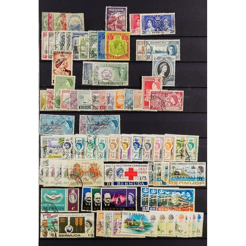 91 - COMMONWEALTH USED COLLECTION in 3 stock books, interestinmg ranges includes sets and higher values, ... 