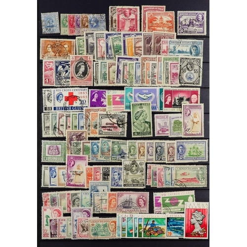 91 - COMMONWEALTH USED COLLECTION in 3 stock books, interestinmg ranges includes sets and higher values, ... 