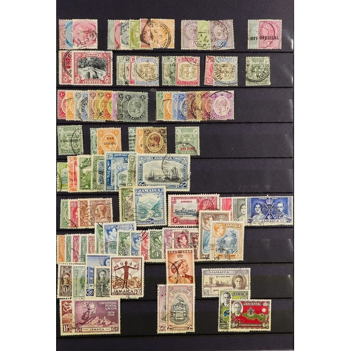 91 - COMMONWEALTH USED COLLECTION in 3 stock books, interestinmg ranges includes sets and higher values, ... 