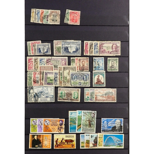 91 - COMMONWEALTH USED COLLECTION in 3 stock books, interestinmg ranges includes sets and higher values, ... 