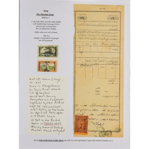 93 - TELEGRAPH STAMPS, FORMS, CANCELLATIONS a well-researched collection on exhibition- style pages, in a... 