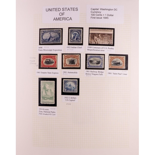 94 - UNIQUE REPRESENTATIVE COLLECTION of world stamps & sets selected by the collector for their appealin... 