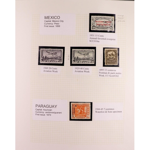 94 - UNIQUE REPRESENTATIVE COLLECTION of world stamps & sets selected by the collector for their appealin... 