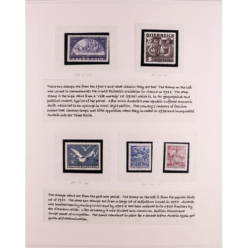 94 - UNIQUE REPRESENTATIVE COLLECTION of world stamps & sets selected by the collector for their appealin... 