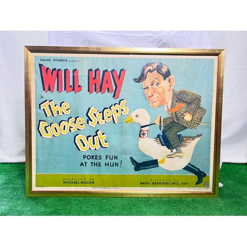 2 - The Goose Steps Out British Film Quad Poster - Starring Will Hay. Originally made in 1942 this poste... 