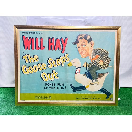 2 - The Goose Steps Out British Film Quad Poster - Starring Will Hay. Originally made in 1942 this poste... 