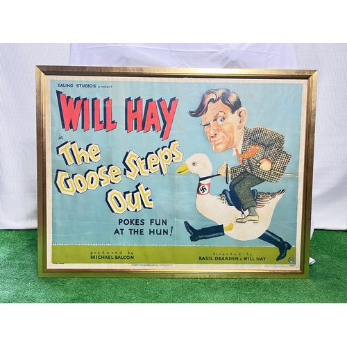 2 - The Goose Steps Out British Film Quad Poster - Starring Will Hay. Originally made in 1942 this poste... 